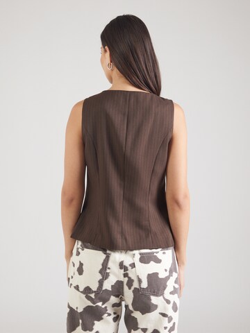 PIECES Suit Vest 'PCFALKA' in Brown