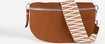 lePelou - Riñonera 'TINA medium' en marrón: frente