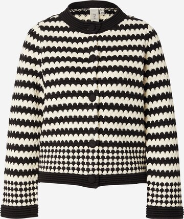 Y.A.S Knit cardigan 'CHESTER' in Black: front