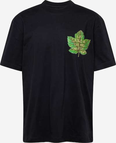 Tricou TOPMAN pe maro cămilă / maro / verde deschis / negru, Vizualizare produs