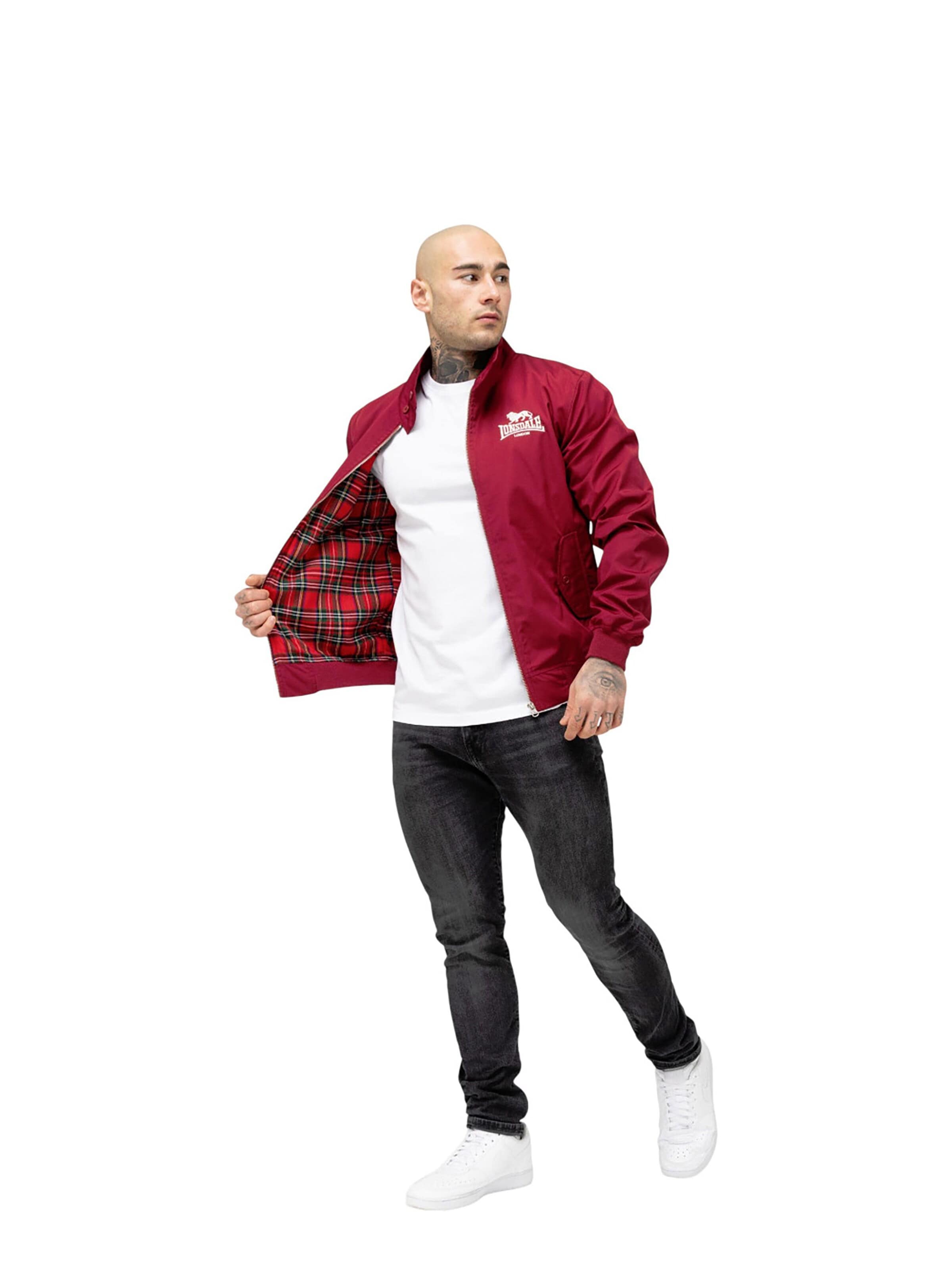 Veste mi-saison 'Classic' LONSDALE en rouge