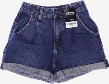 Bershka Shorts in XXS in Blue: front