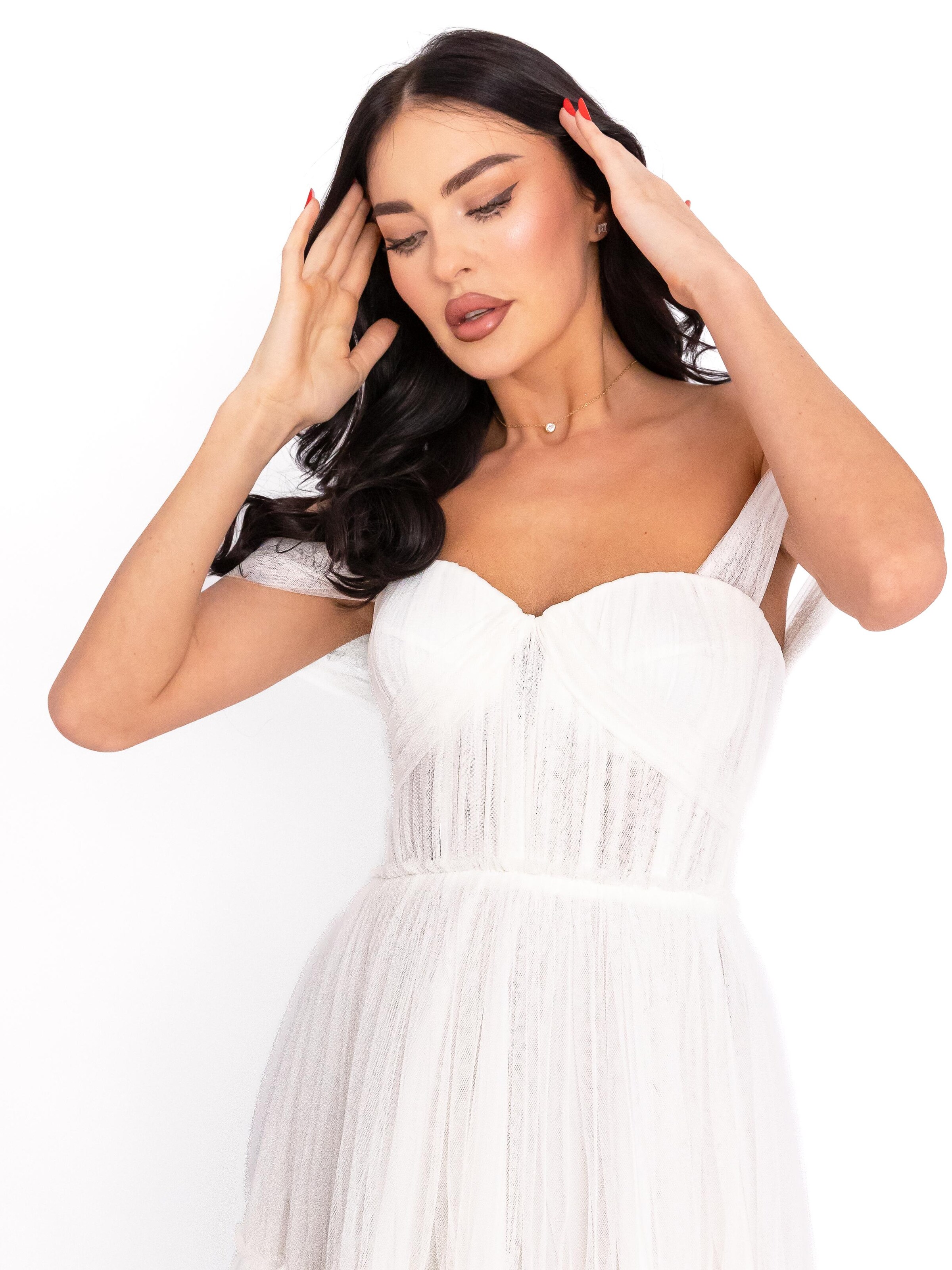 Robe de soirée acob a porter en blanc