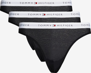 Tommy Hilfiger Underwear String 'Thongs' in Black: front