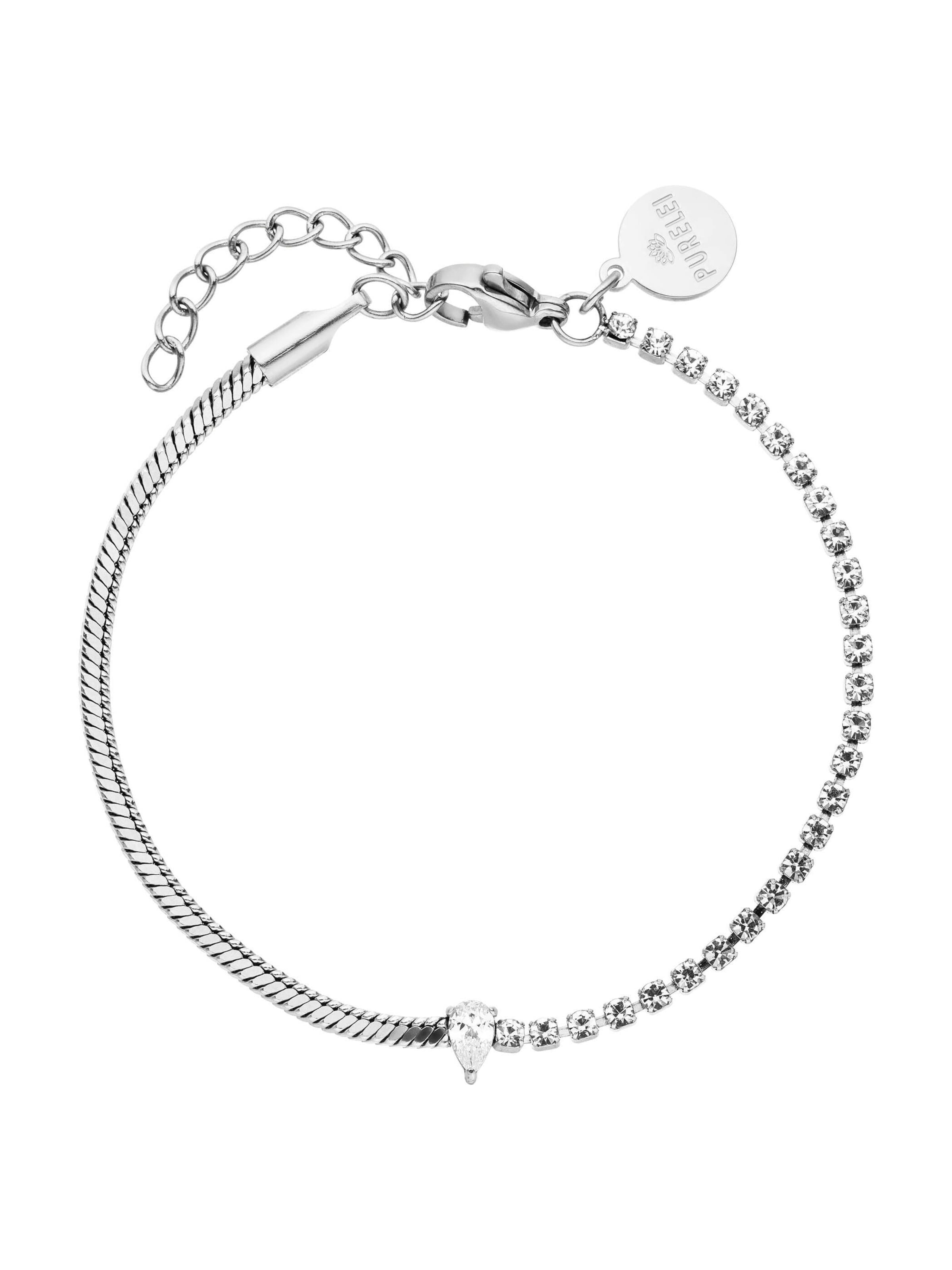PURELEI - Pulsera 'Fire Fusion' en plata: frente
