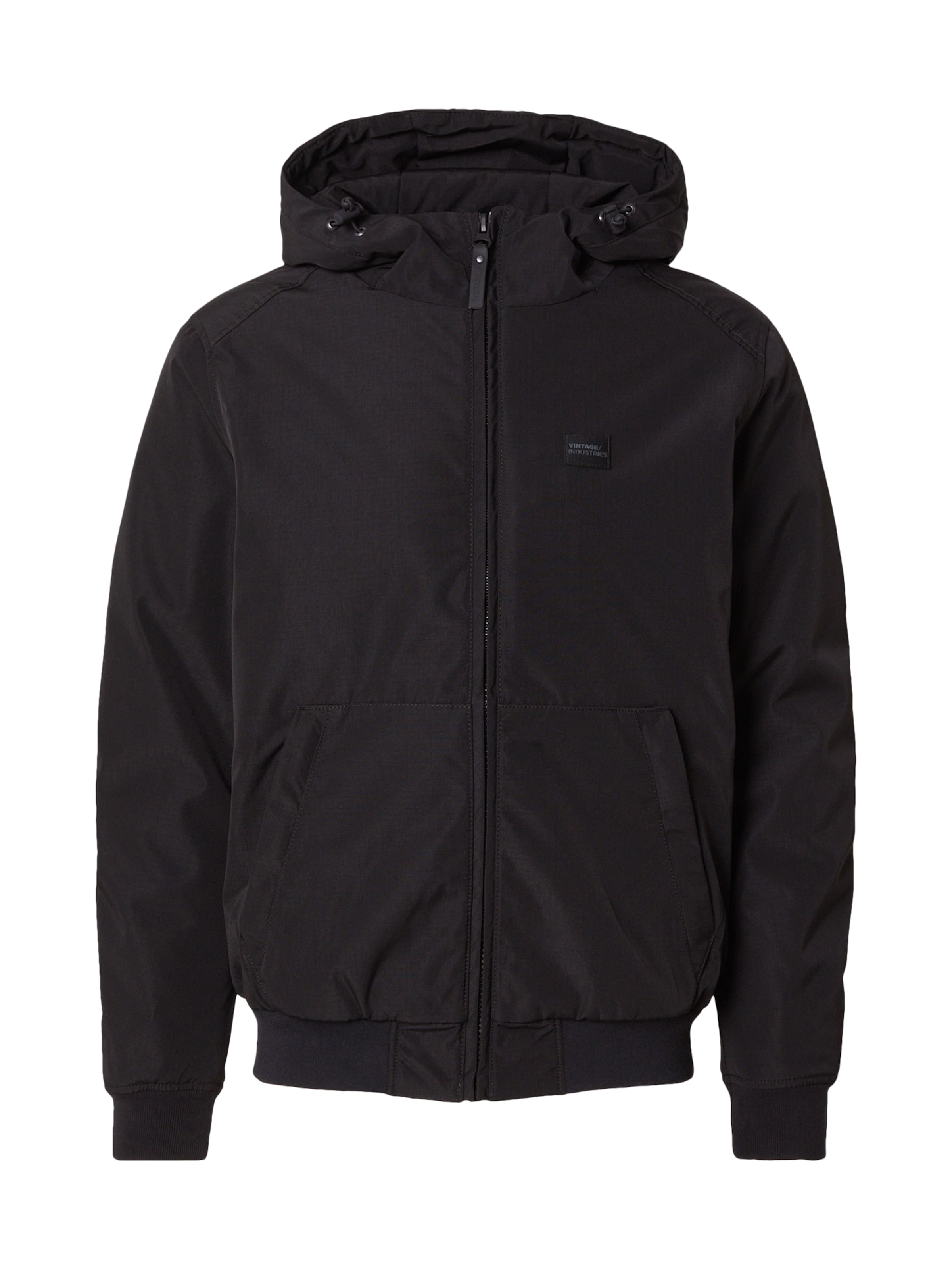 Giacca di mezza stagione 'Omega' di Vintage Industries in nero: frontale