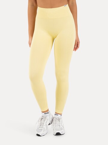 Smilodox Skinny Leggings in Geel: voorkant