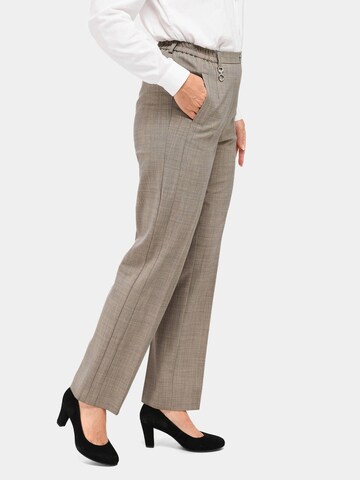 Regular Pantalon à plis Goldner en marron