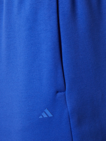 ADIDAS PERFORMANCE Tapered Sportsbukser i blå