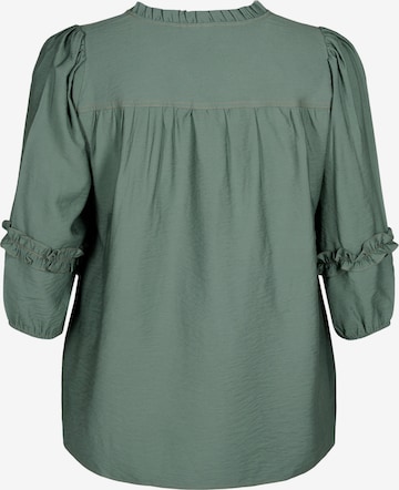 Camicia da donna 'MFAHIT' di Zizzi in verde