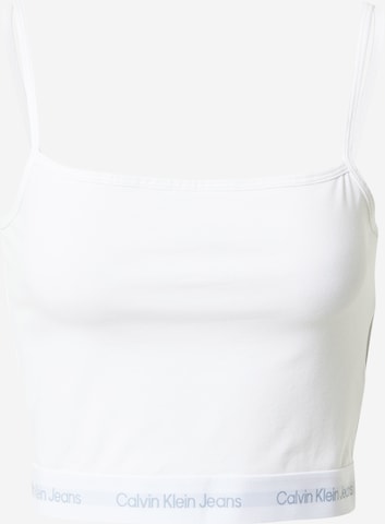 Calvin Klein Jeans Top in Wit: voorkant