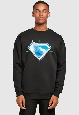 ABSOLUTE CULT Superman Logo Svalbard Take Me Home Sweat Crewneck ' ' in Schwarz: Vorderseite