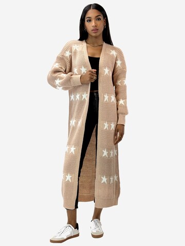 Elara Strickmantel in Pink: Vorderseite