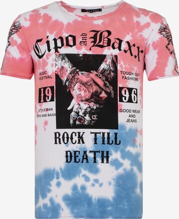 CIPO & BAXX Shirt 'ROCK TILL DEATH' in Gemengde kleuren: voorkant