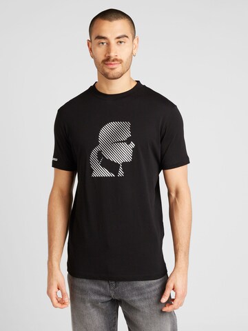 T-Shirt Karl Lagerfeld en noir : devant