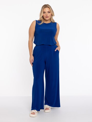 Yoek Wide leg Broek in Blauw