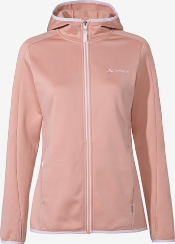 VAUDE Athletic Fleece Jacket 'Valsorda' in Pink: front