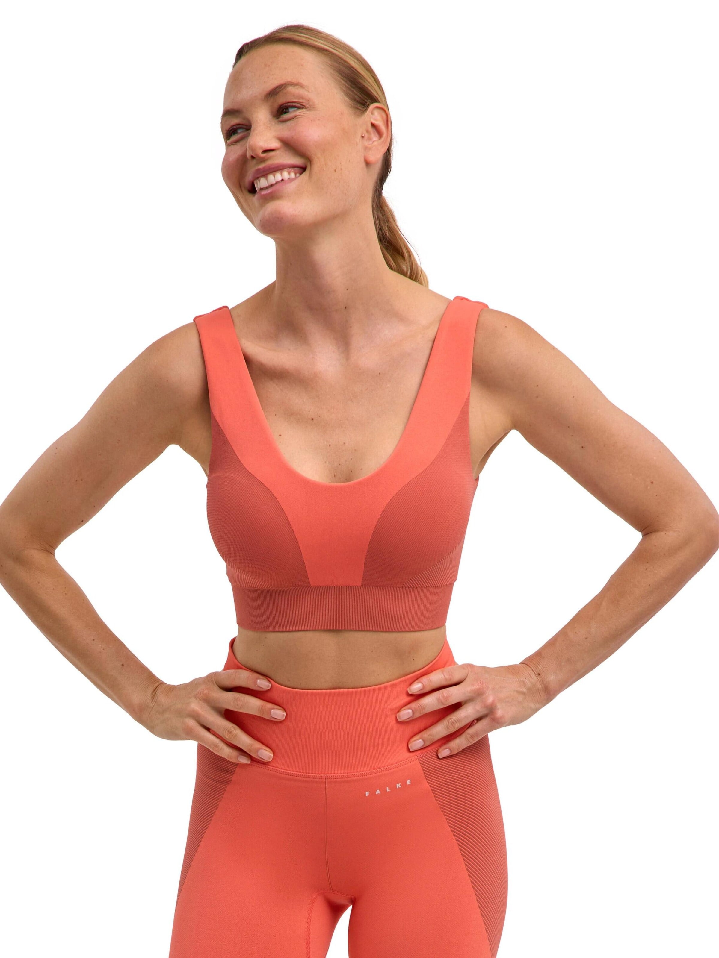 FALKE Sport-BH 'Seamless Shape'‌‌‌‌‌‌‌ in Orange: Vorderseite