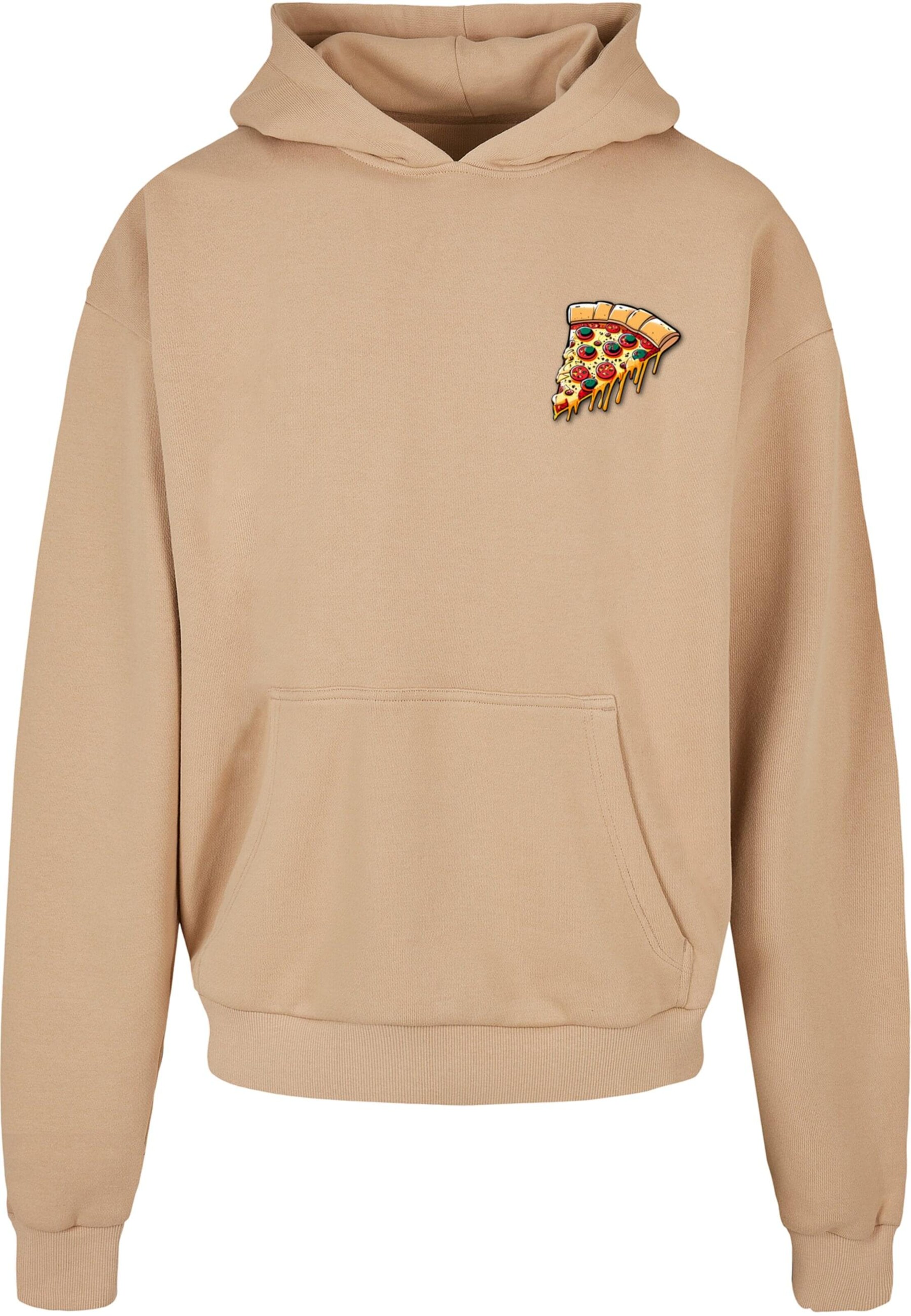 Felpa 'Pizza Comic' di Merchcode in beige: frontale