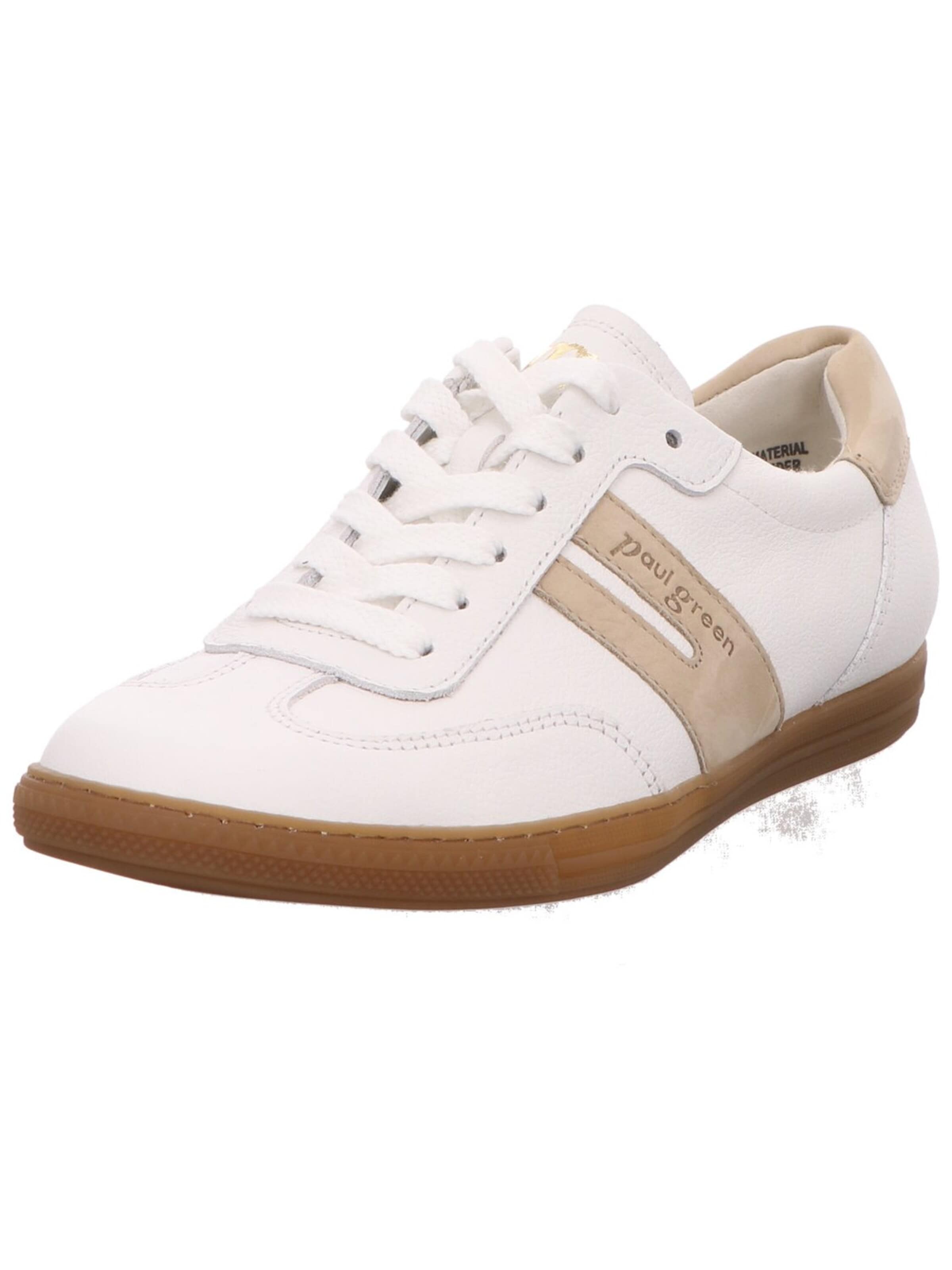 Paul Green Baskets basses 'Sneaker Damen 5350-015 Rauleder in weiß' en 38,5 en blanc, Vue avec produit