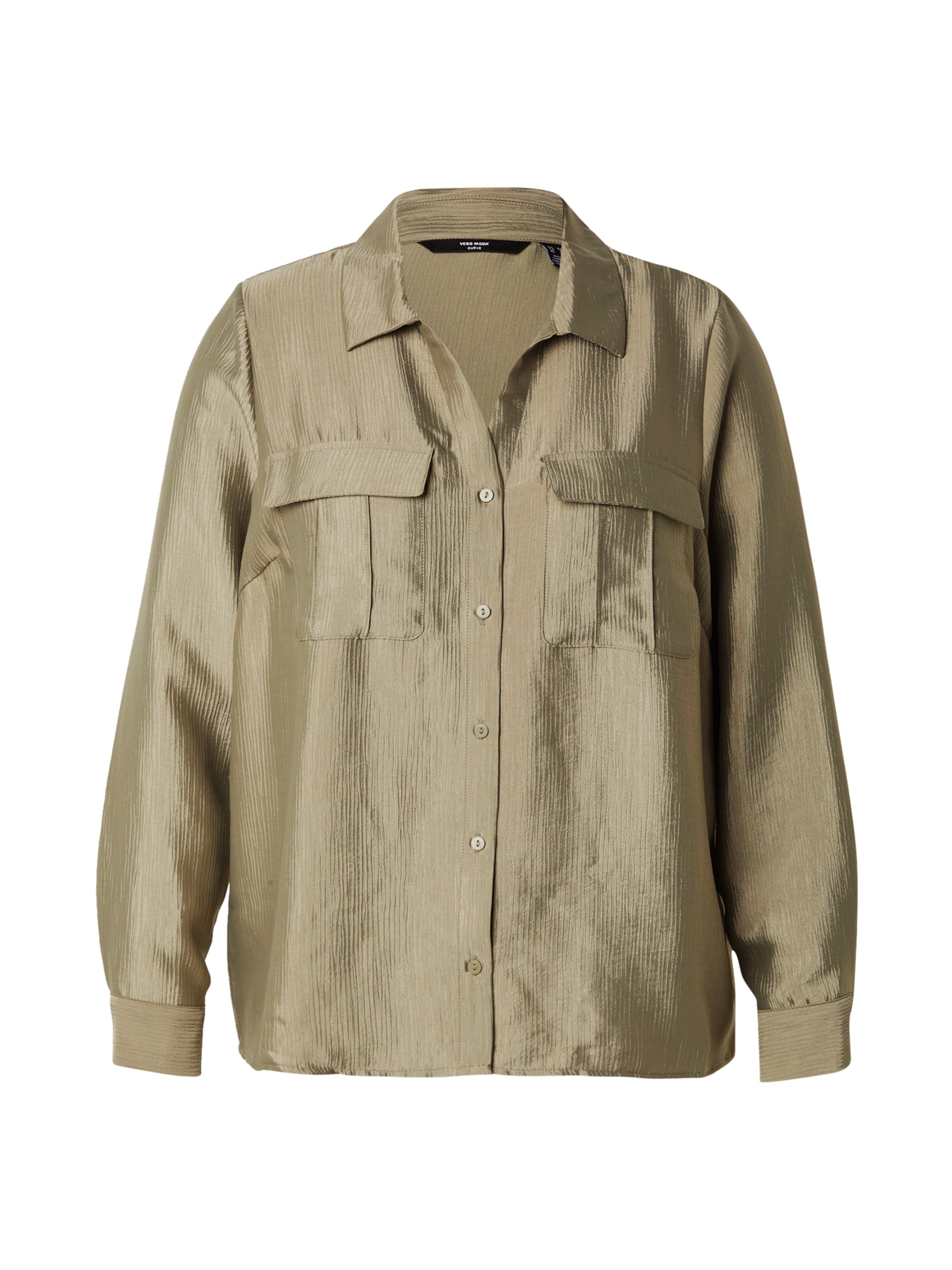 Vero Moda Curve Blouse &#x27;VMCTOMA&#x27; in Groen: voorkant