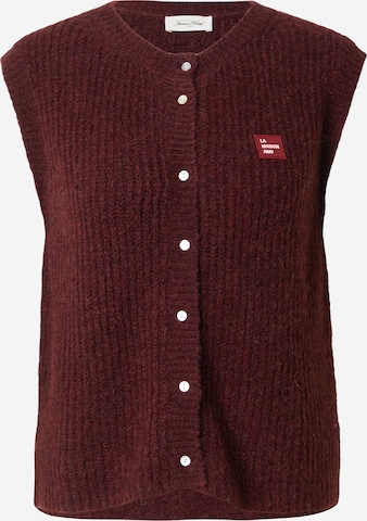 AMERICAN VINTAGE Pletená vesta 'EAST' - Červená: predná strana
