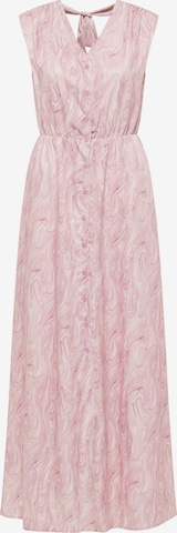 Robe-chemise faina en rose : devant