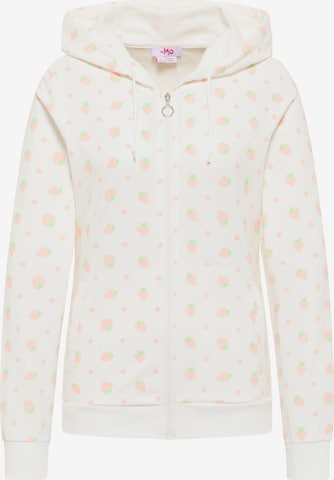 MYMO - Sudadera con cremallera en blanco: frente