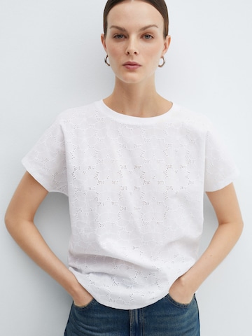 MANGO T-Shirt 'LOTUS' in Weiß