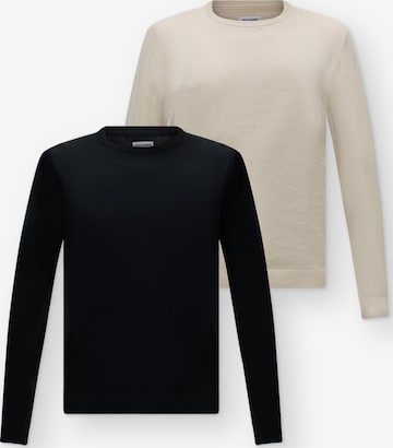 Pull-over 'JJEBASIC' JACK & JONES en beige : devant