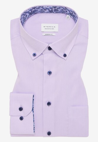 ETERNA Regular fit Button Up Shirt in Purple