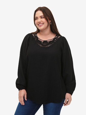 Zizzi - Blusa em preto: frente