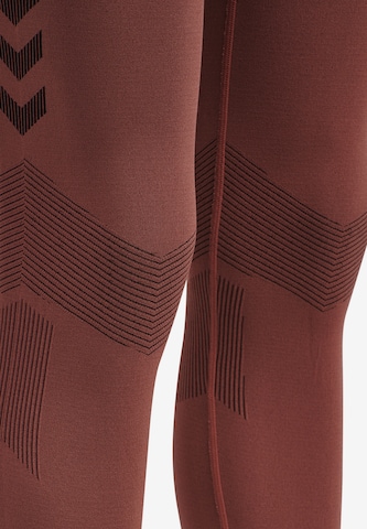 Hummel Skinny Workout Pants 'First' in Red