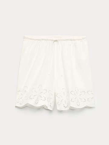 Marks & Spencer Regular Broek in Wit: voorkant