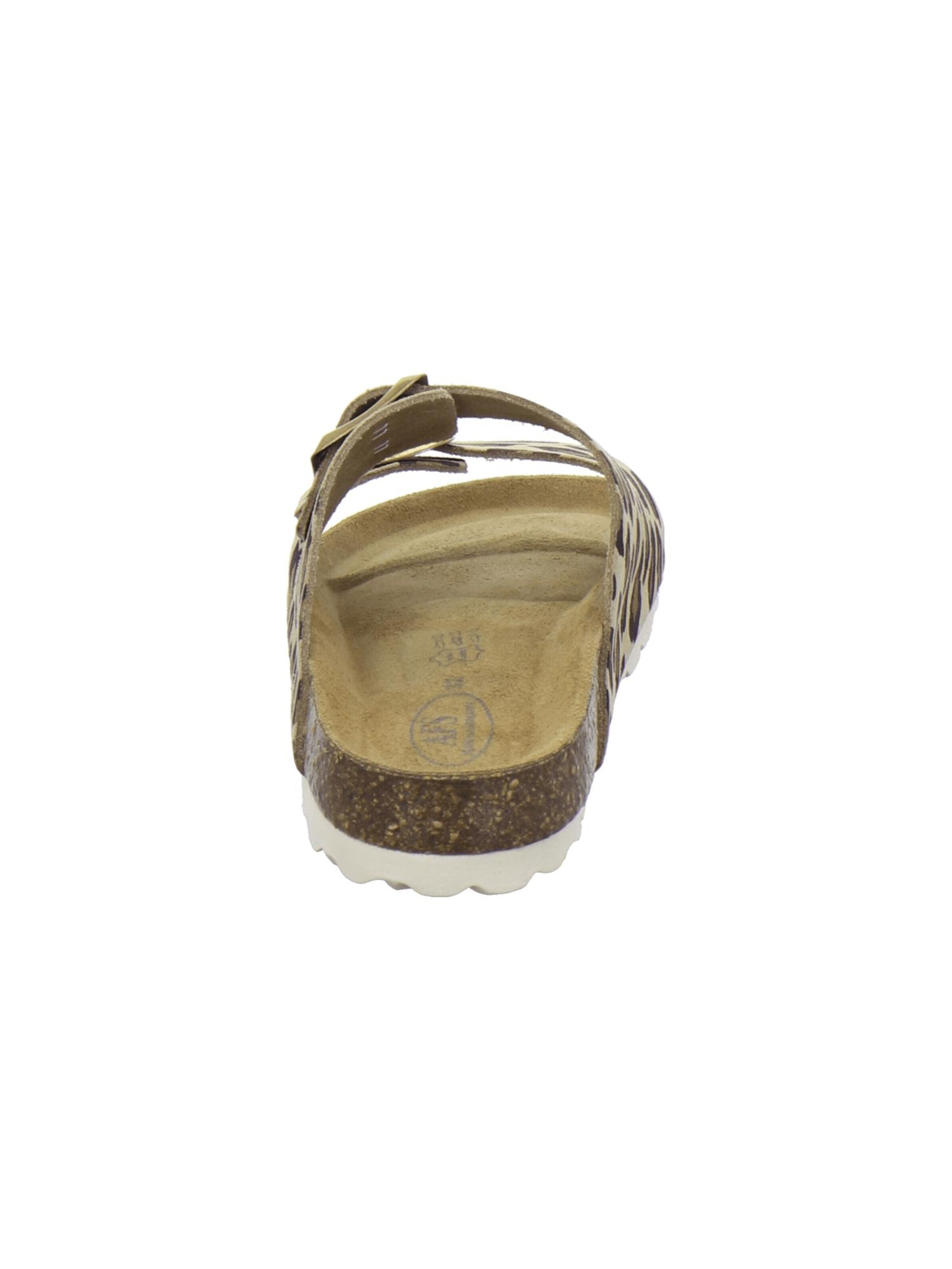 Sandales 'Mädchen Pantoletten Zweischnaller leo-beige' AFS-Schuhe en beige