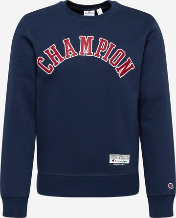 Bluză de molton 'Crewneck' de la Champion Authentic Athletic Apparel pe albastru: față