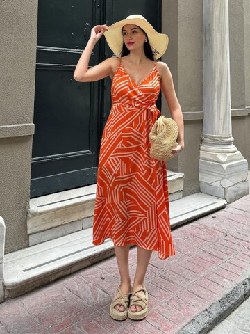 For You Moda Jurk in Oranje