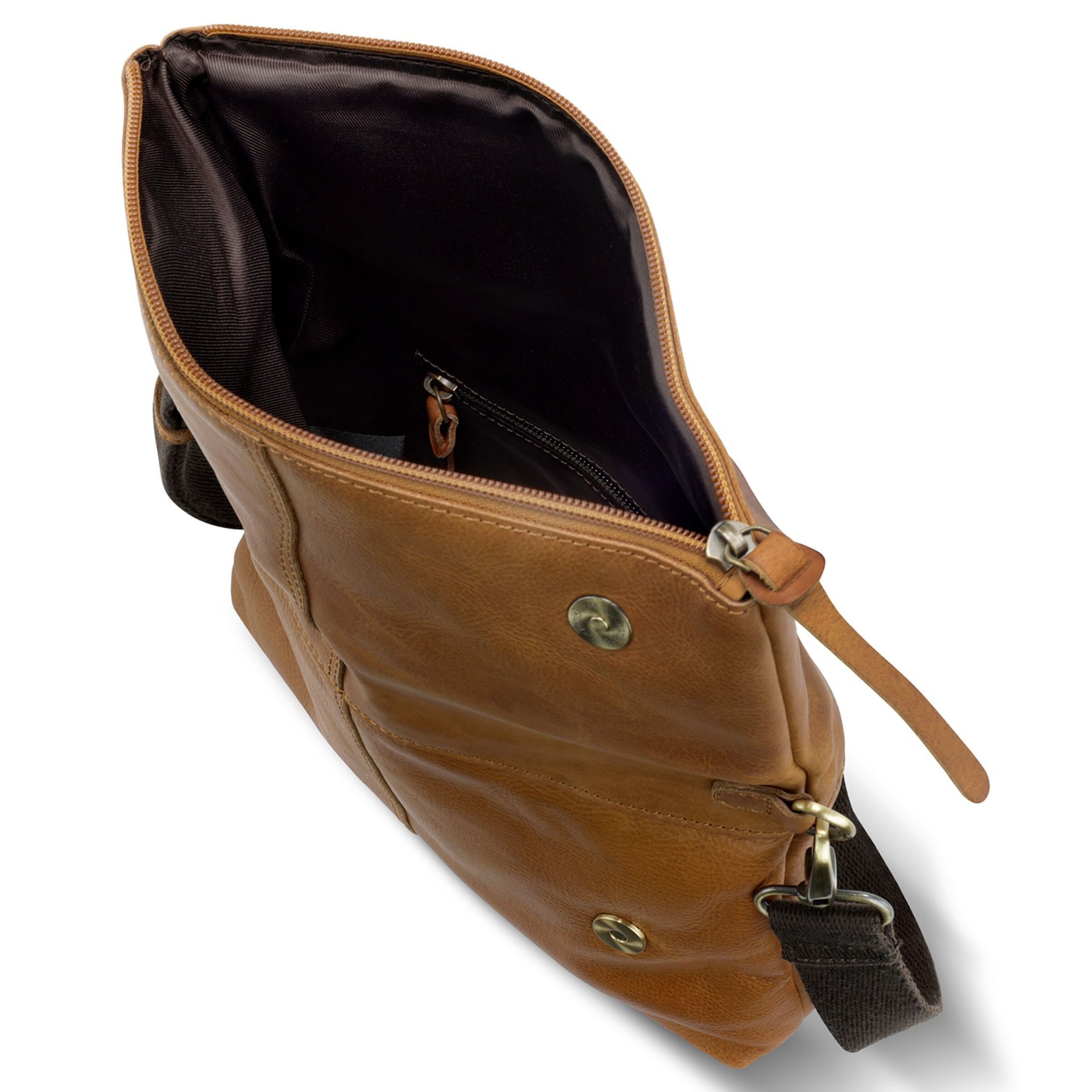 KLONDIKE 1896 Schoudertas 'Rush' in Bruin