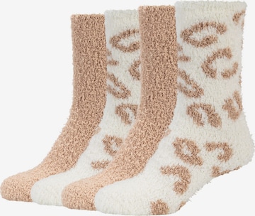 Tamaris Tamaris Socken cozy gemustert in Beige: Vorderseite