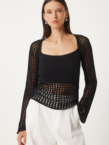 Happiness İstanbul Pullover in Schwarz: Vorderseite