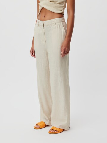 Wide leg Pantaloni 'Ilka' de la LeGer by Lena Gercke pe bej