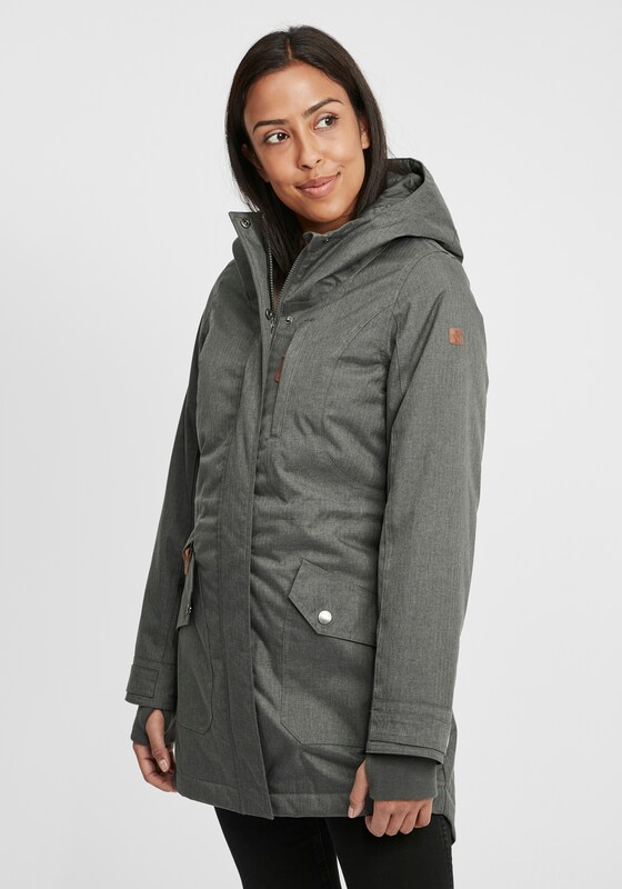 Oxmo Between-Seasons Parka 'Bella' in Dark Grey