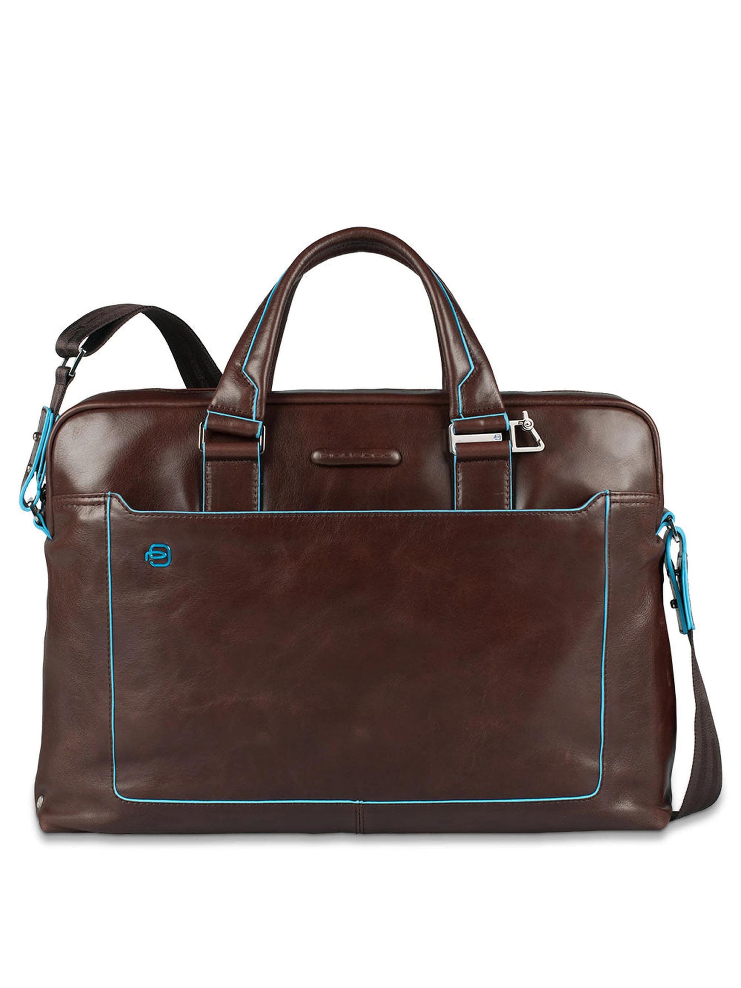 Sac d’ordinateur portable Piquadro en marron : devant