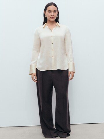 MANGO Blus 'IDEALE' i beige
