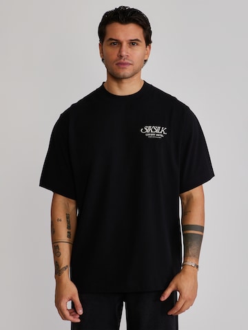 T-Shirt SikSilk en noir : devant