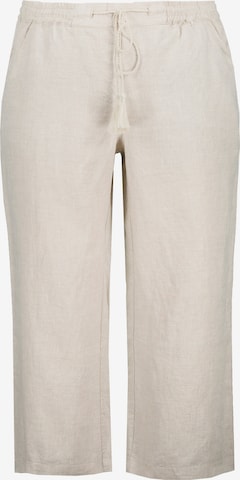 Ulla Popken Wide leg Pants in Beige: front