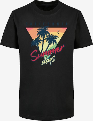 F4NT4STIC Shirt 'California Summer Days Palm' in Black: front