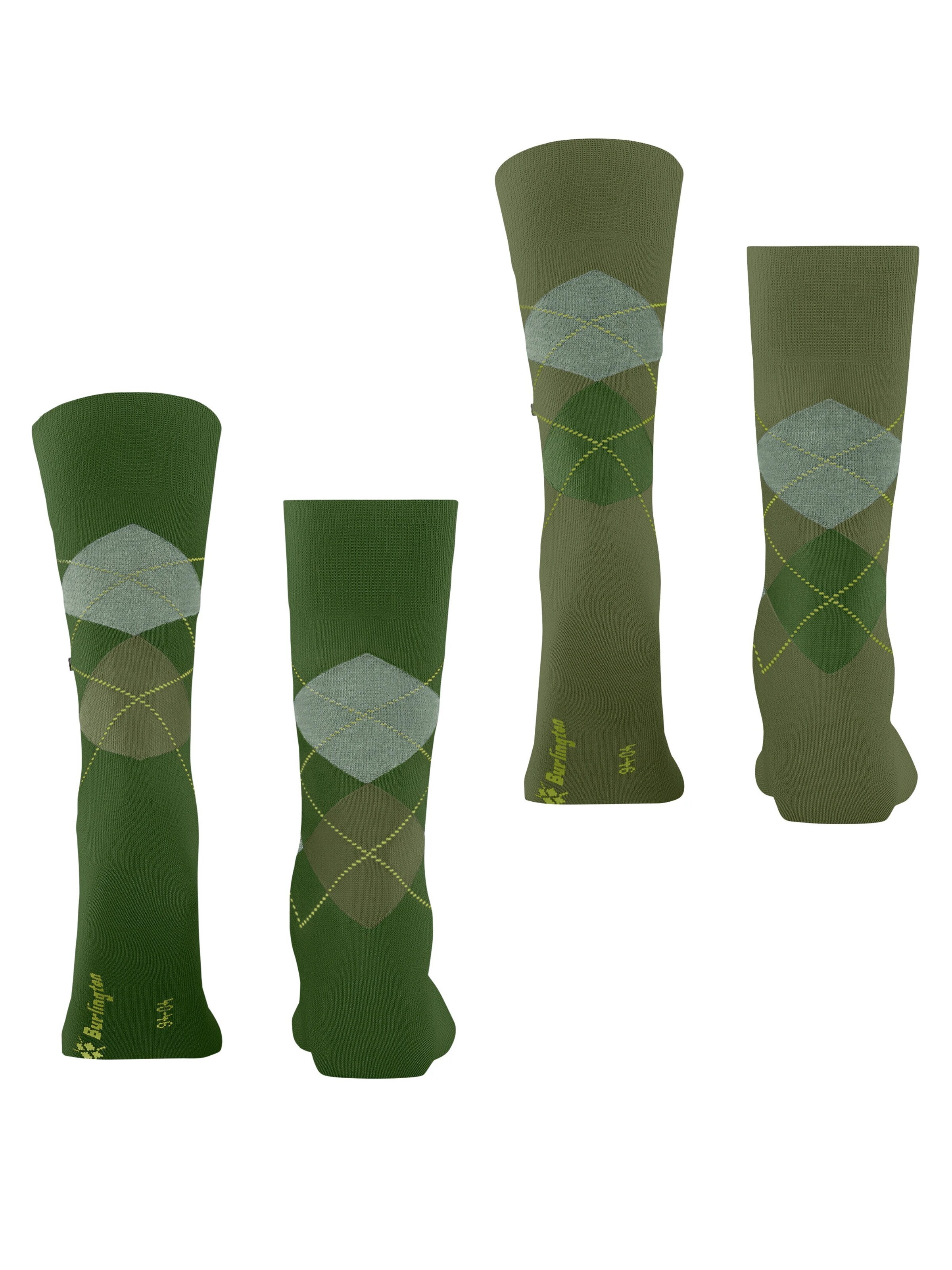 BURLINGTON Socks 'Everyday Argyle' in Green