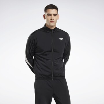 Veste de survêtement Reebok en noir : devant