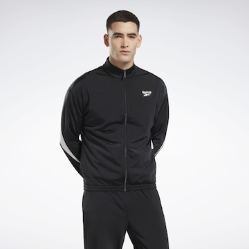 Reebok Sportsweatvest in Zwart: voorkant